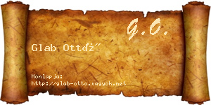 Glab Ottó névjegykártya